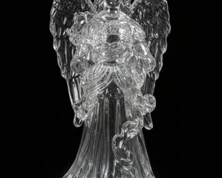Clear Acrylic Angel and Reindeer Figurines second image