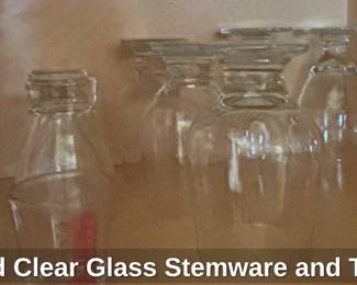Assorted Clear Glass Stemware and Tumblers third image