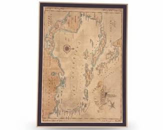 Antique Style Map of the Caribbean and Surrounding Areas