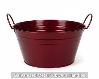 Galvanized Metal Tub with Handles