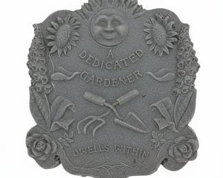 Vintage A Dedicated Gardener Dwells Within Garden Stepping Stone