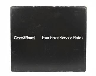 Pottery Barn Four Brass Service Plates