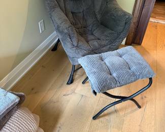 Modern Chair and Ottoman