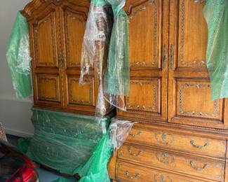 Pair of Large Walnut Cabinets 8' High x 4' Wide