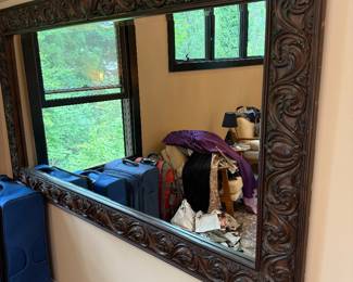 Large Carved Wood Mirror 48" x 79"