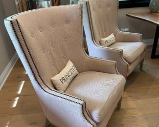 Pair of High Back Chairs