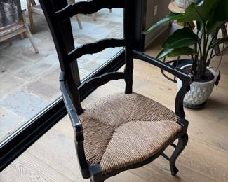 Set of 10 Ladderback Dining Chairs with Rush Seats