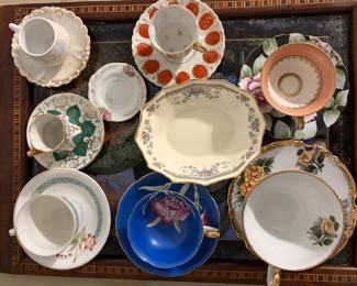 Various Teacups/saucers
