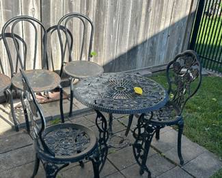 Metal bistro set