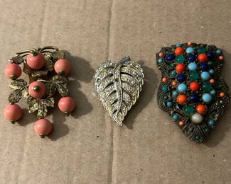 Antique scarf clips