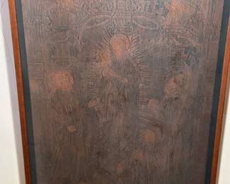 Copper rubbed Madonna