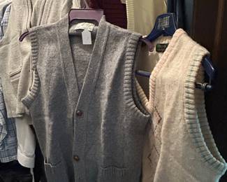 Vintage wool sweaters and vests