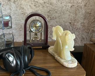 Stone horse head bookends