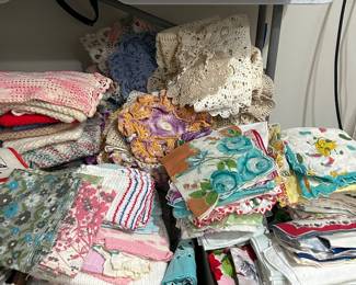 So many doily’s and hankies