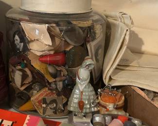 Large jar of ephemera