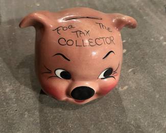 Tax man piggy bank