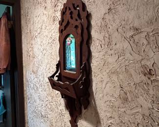 Ornate wood carved wall art