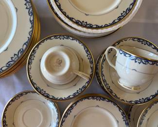 Item #49 - Lenox "Liberty" - 9 plates/7 salad plates/9 dessert plates/6 cup-saucer/2 extra saucers       $90