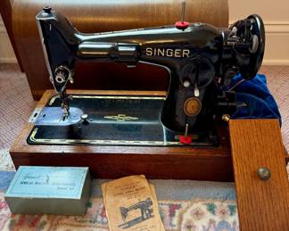 Item #67 - Refurbished Singer 301 in Original Bentwood Carrying Case - runs great -    $150