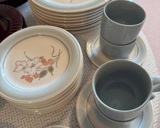 Item #24  -  Promenade Epoch "Snowdrop" Dishes  -  8   4piece place settings - 32 pieces        $44