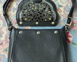 Item #45  -  Brighton Black Purse c detachable flap      $50