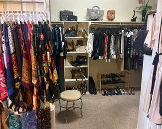 Women’s Closet Apparel, Scarves, Belts, Shoes and Handbags