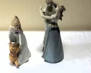 NAO by Lladró Porcelain Figurine Pair – Disney Winnie the Pooh & Mother with Child, Spain