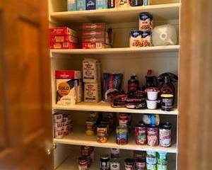 Large Pantry Food Lot – Canned Goods, Condiments, Coffee, Snacks & Household Groceries