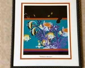 Rosalie Burr "Hawaiian Bandits II" Signed Lithograph – Framed Tropical Reef Art