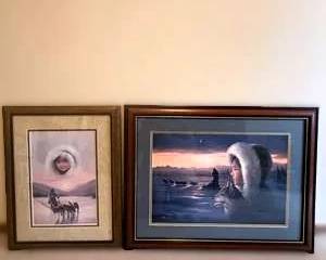 Pair of Ted Blaylock Signed Limited Edition Arctic Wildlife Prints, AP & Numbered Editions ART
