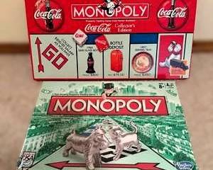 Brand New Unopened Classic Edition Monopoly and Barely Used Coca-Cola Collector's Edition Board Game by Hasbro