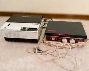 Vintage Sears Slide Projector & Bell & Howell Cassette Recorder Lot