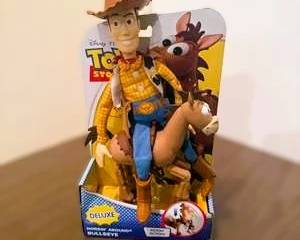Disney Pixar Toy Story Deluxe Talking Woody & Bullseye Action Figure Set