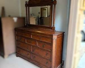 Traditional Cherry Dresser with Mirror