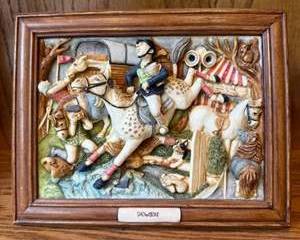 Intricate 3-D Relief Carving Artwork