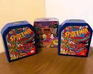 Retro Comic Toy Storage -Spider-Man & Batman Collectible Carry Cases