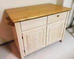 Solid Wood Drop-Leaf Storage Cabinet Sideboard Buffet Made in Canada