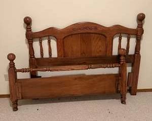 Vintage Solid Wood Twin Bed Frame