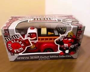 M&M's Alarm Fun Fire Truck Candy Dispenser - Brand New
