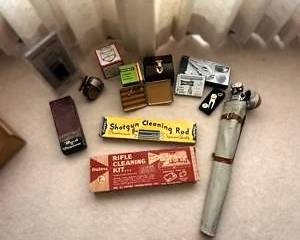 Gun Cleaning & Shooting Accessories Lot – Rifle Cleaning Kit, Cleaning Rods, Scope Mounts & More