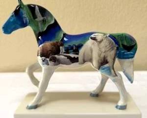 Second edition Trail of Painted Ponies "Northern Lights" Figurine by Jane Hughes