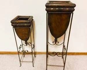 Decorative Wood & Metal Plant Stands