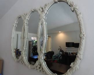 Shabby chic triple mirror.