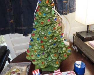Vintage ceramic Christmas tree.