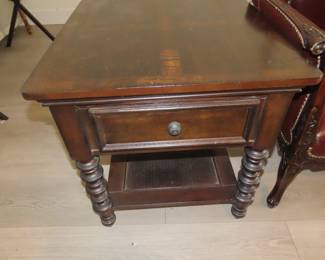 One of two matching end tables.