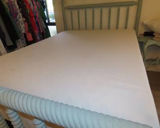 Shabby chic full size canopy bed.
