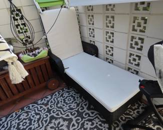 One of two matching sun loungers.