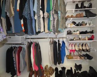 Mens clothing and ladies boots and shoes.