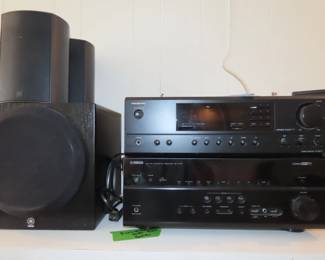 Yamaha surround sound speakers and receiver