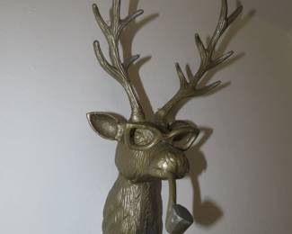 Unique brass deer head.
